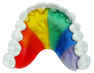 rainbow acrylic retainer