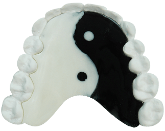 ying yang acrylic retainer